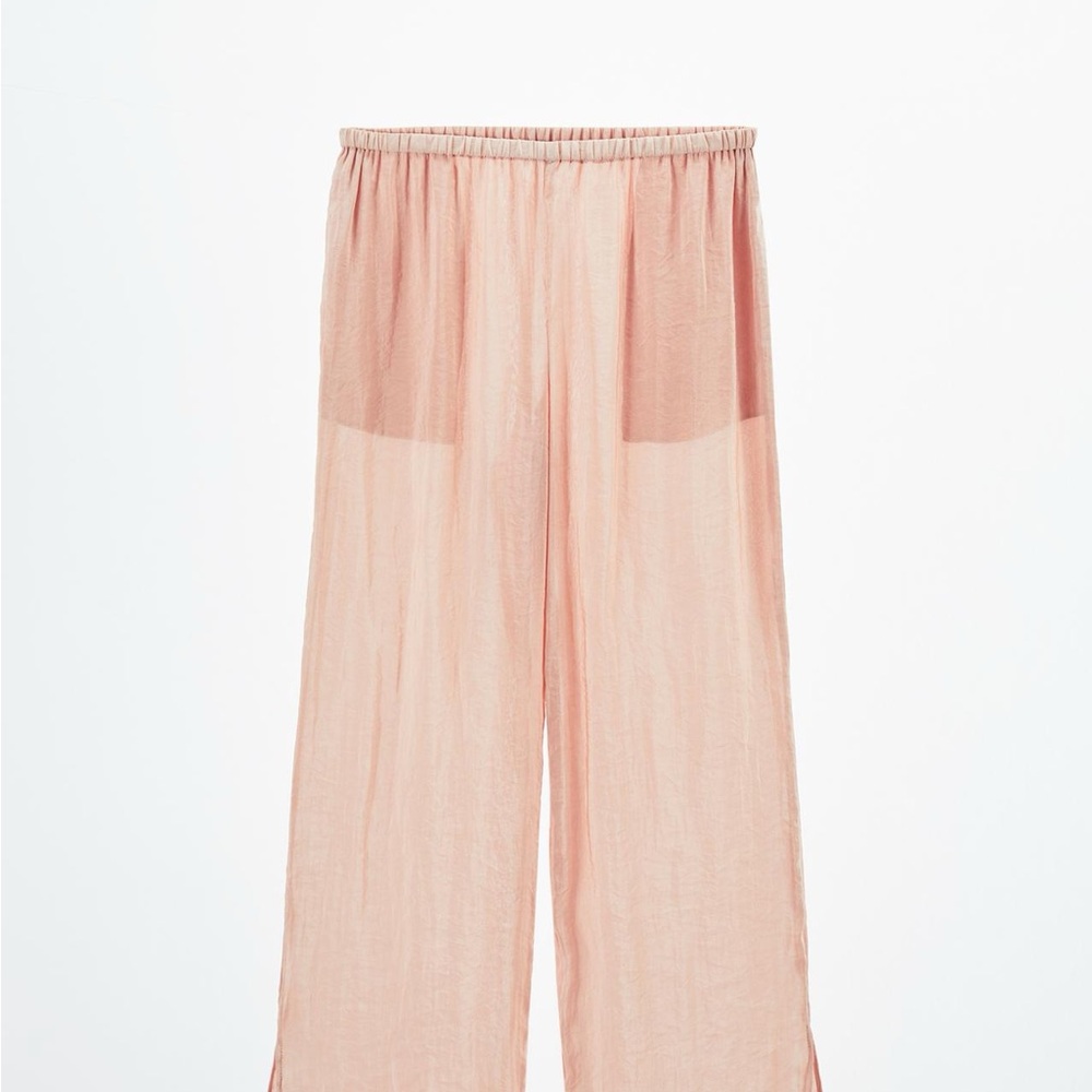 Zara Light Pink Wide Leg Pants